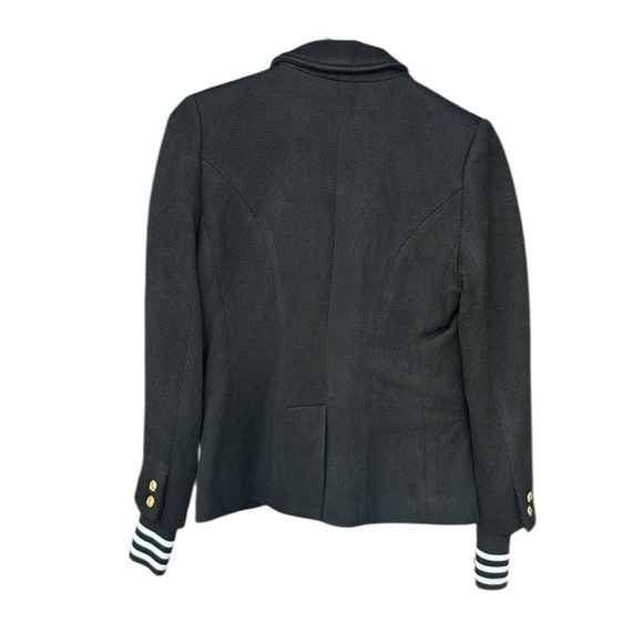 Smythe Black Wool College Blazer Jacket Gold Buttons size 4 nautical - Picture 4 of 6